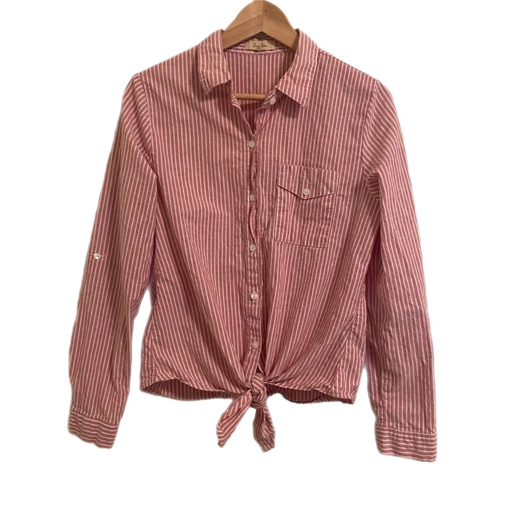 Love Notes Striped Shirt Size Large